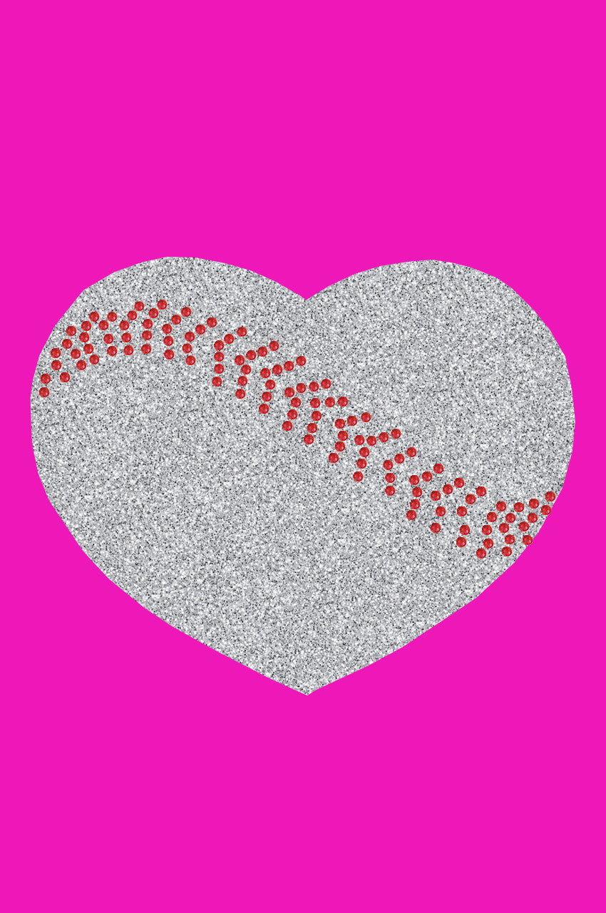 Baseball Heart - Bandana Hot Pink