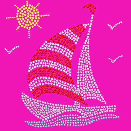 Sailboat (Rhinestone & Nailhead) - Women's T-shirt