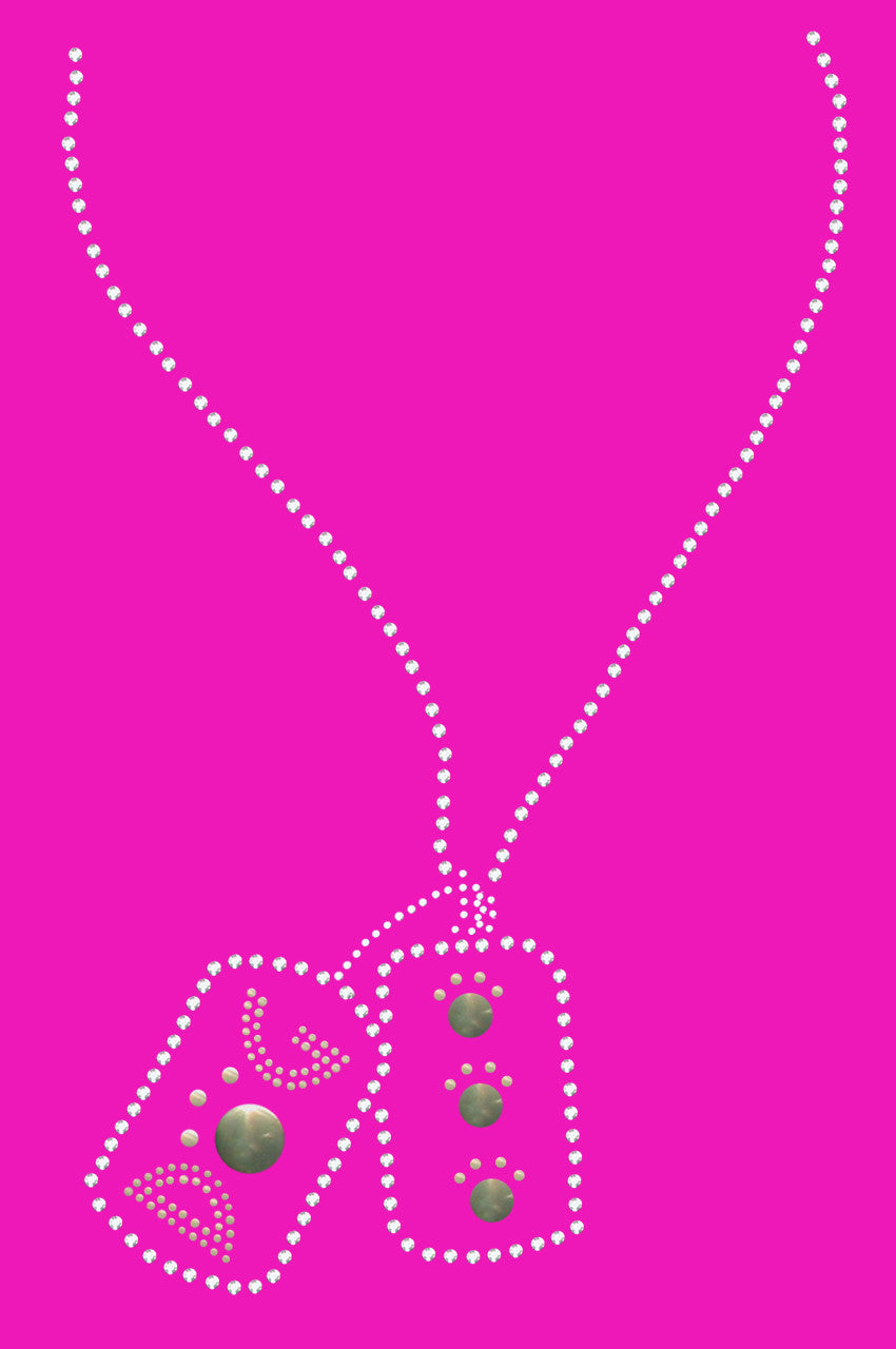 Dog Tag Necklace 1- Women's T-shirt Hot Pink