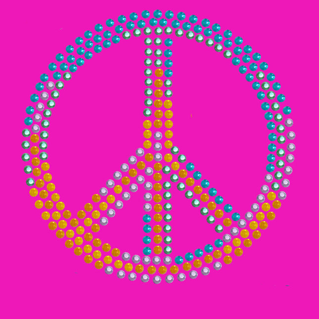 Peace Sign (Blue, Orange, Yellow, & Green) - Women's T-shirt