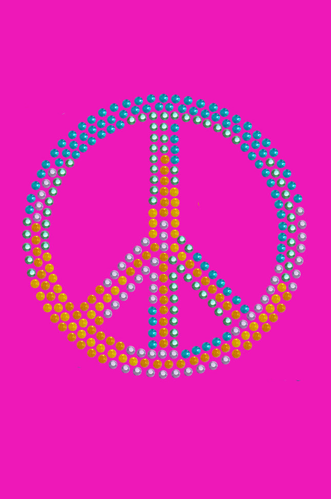 Peace Sign (Blue, Orange, Yellow, & Green) - Women's T-shirt