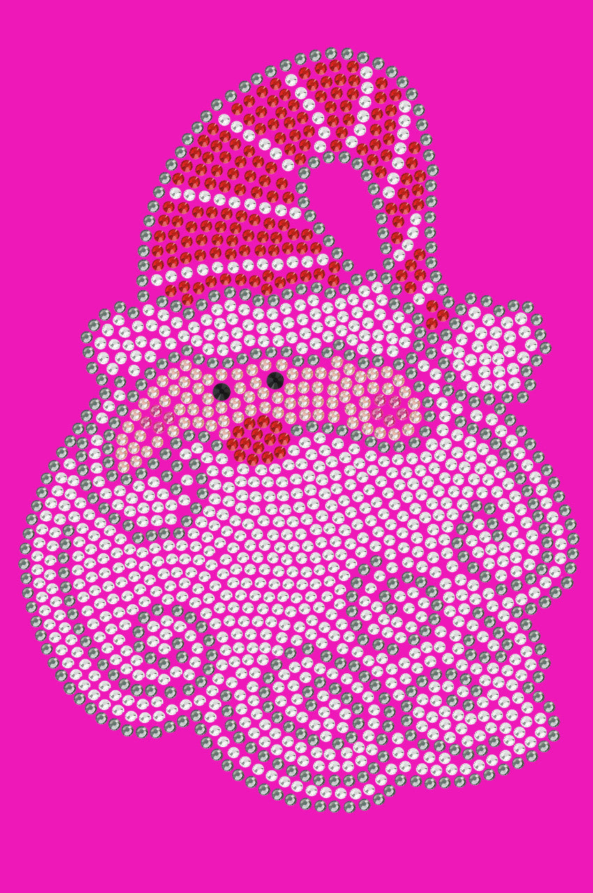 Santa Face with Curly Beard - Bandana Hot Pink