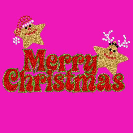 Merry Christmas Glitter Stars - Bandana