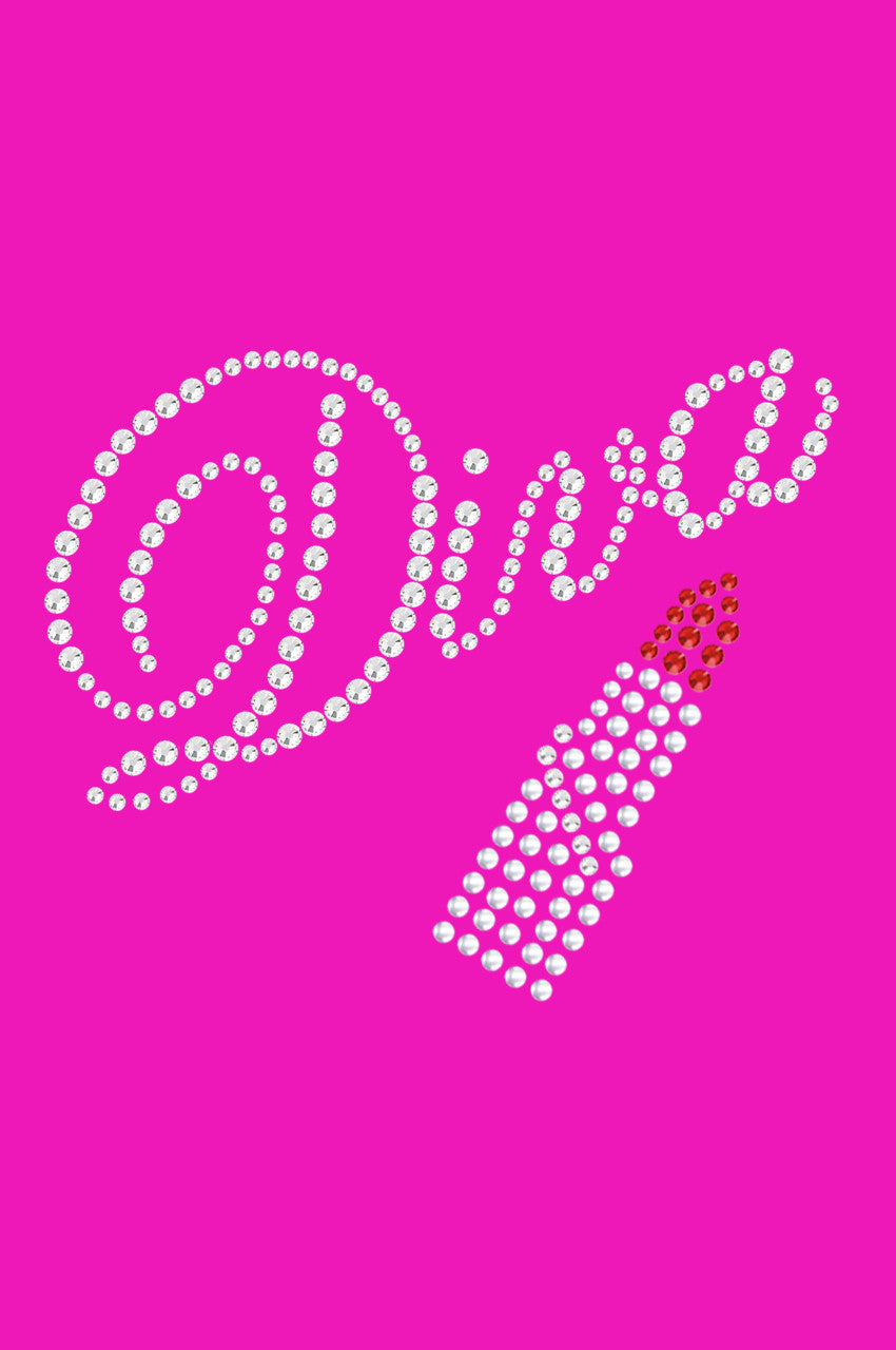 Diva with Austrian crystal Red Lipstick - Bandanna Hot Pink