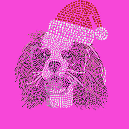 Cavalier King Charles Spaniel with Santa Hat - Women's Tee