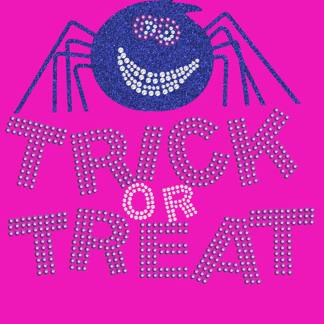 Trick or Treat with Blue Glitter Spider - Bandanna