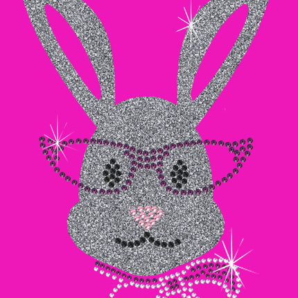 Girl Bunny with Glasses and Bow - Women's Tee