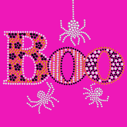 Boo with Silver Spiders - Women's T-shirt