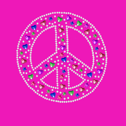 Peace Sign with Stars & Hearts - Women's T-shirt