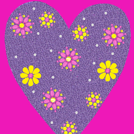 Purple Glitter Heart - Women's T-shirt