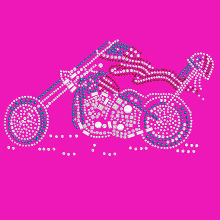 Motorcycle - Red, White, & Turquoise - Women's T-shirt