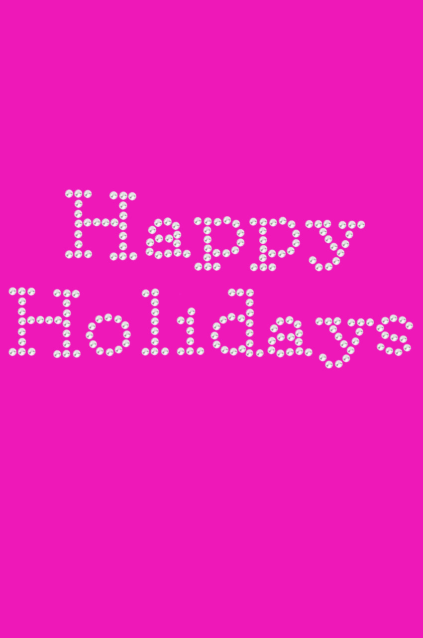 Happy Holidays - Bandana Hot Pink