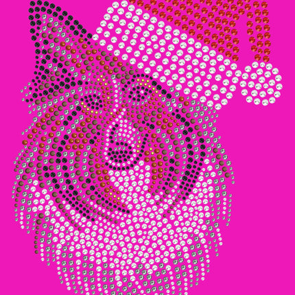 Sheltie Face with Santa Hat - Women's T-shirt