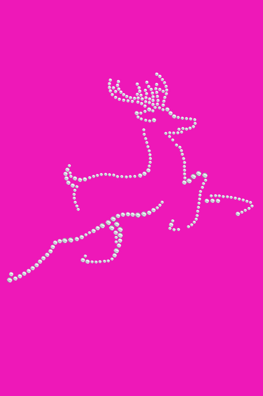 Nailhead Reindeer - Bandana Hot Pink