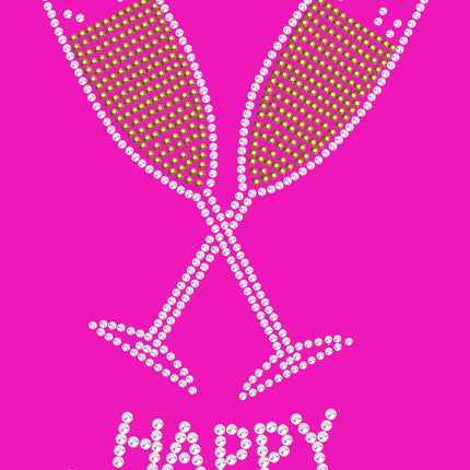 Happy New Year Champagne Glasses - Bandanna