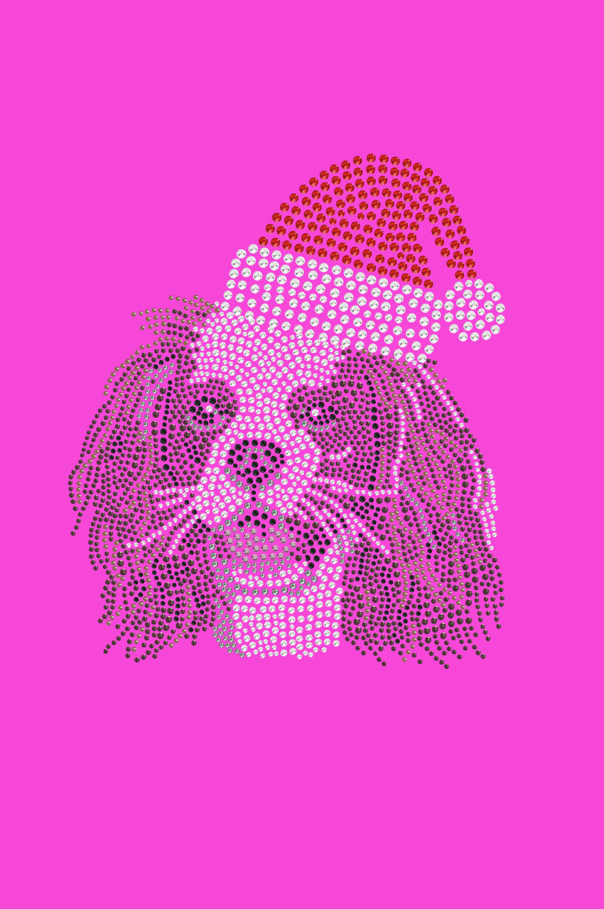 Cavalier King Charles Spaniel with Santa Hat - Bandana Hot Pink