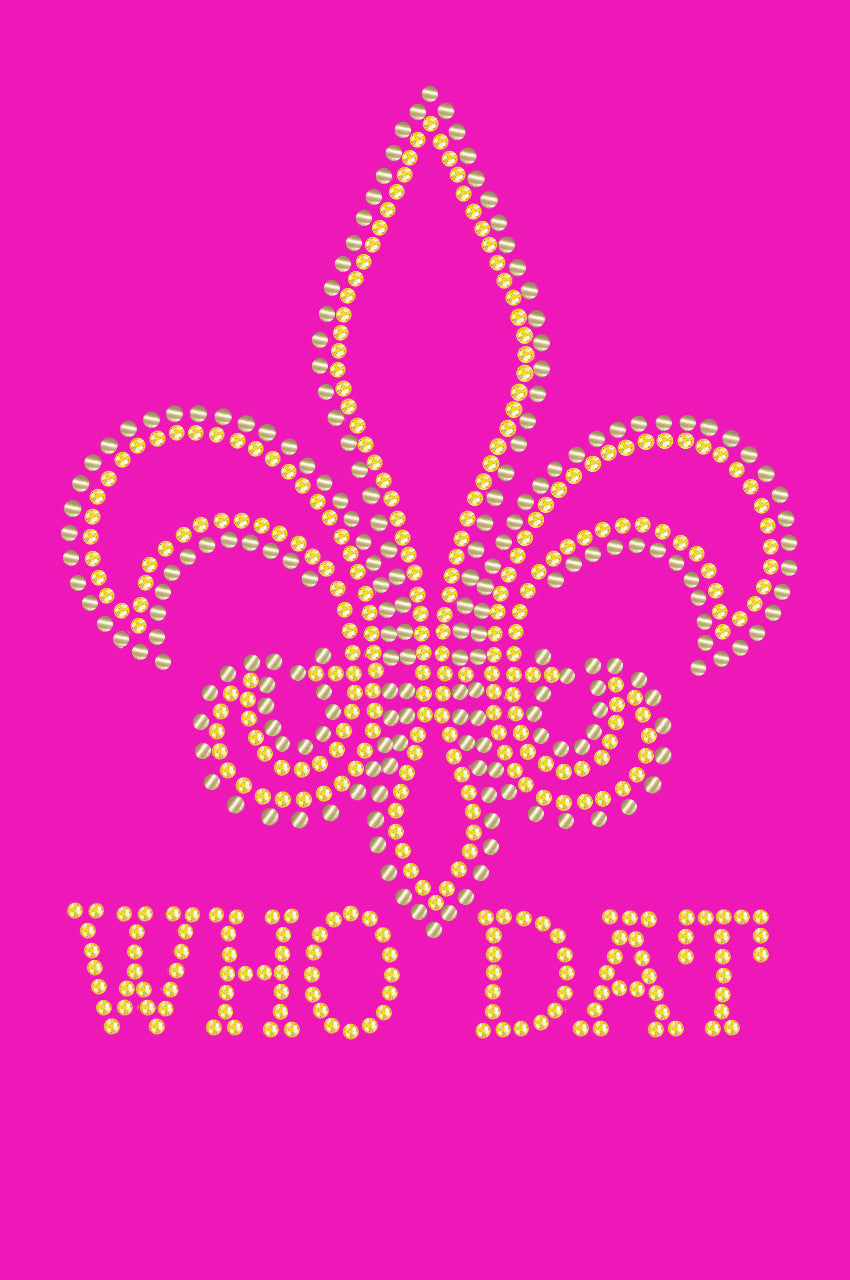 Fleur de Lis with Who Dat - Bandanna Hot Pink