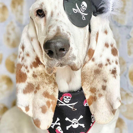 Halloween Dog Bandana Jolly Roger Skull