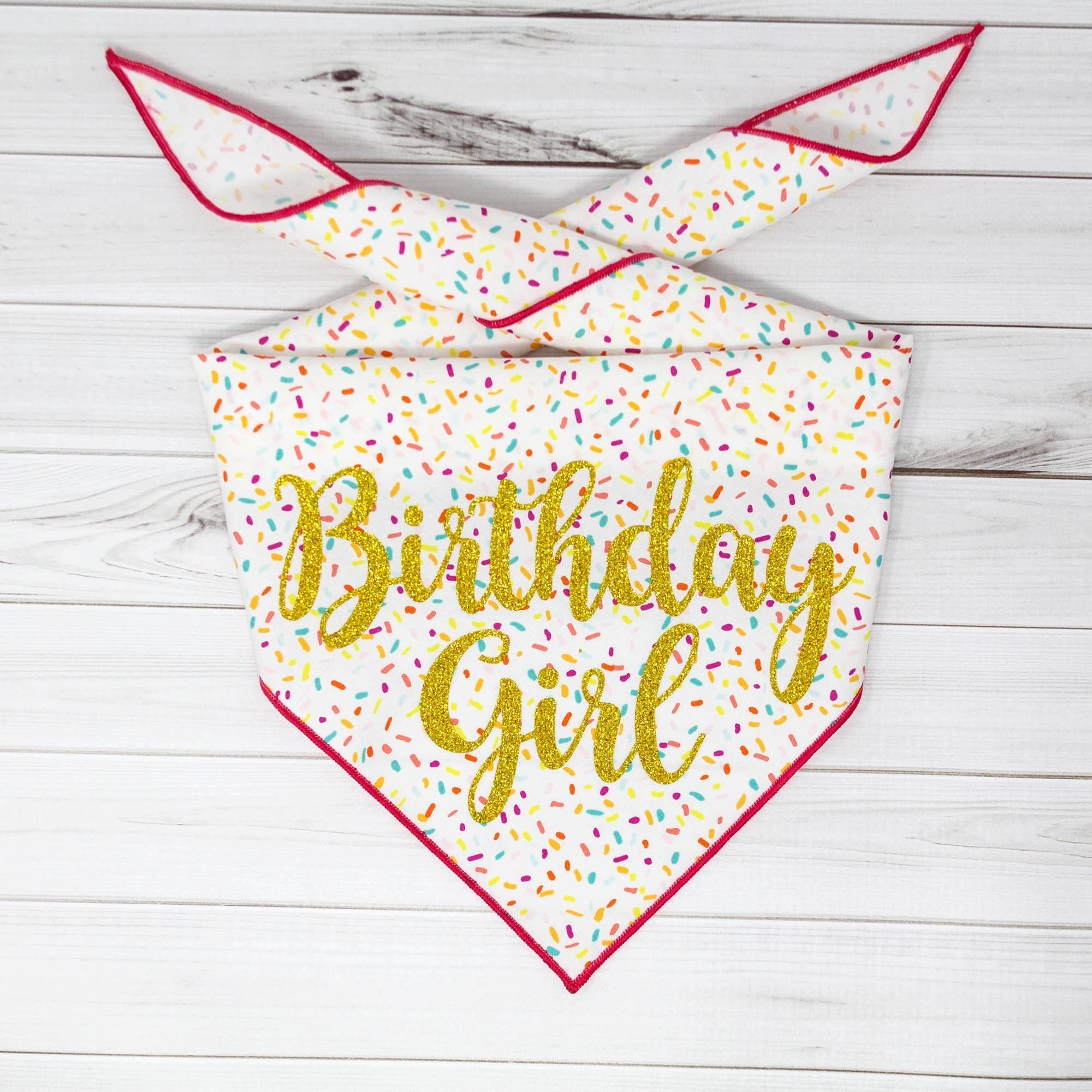 Happy Birthday Boy or Girl Tie Dog Bandana Birthday Girl