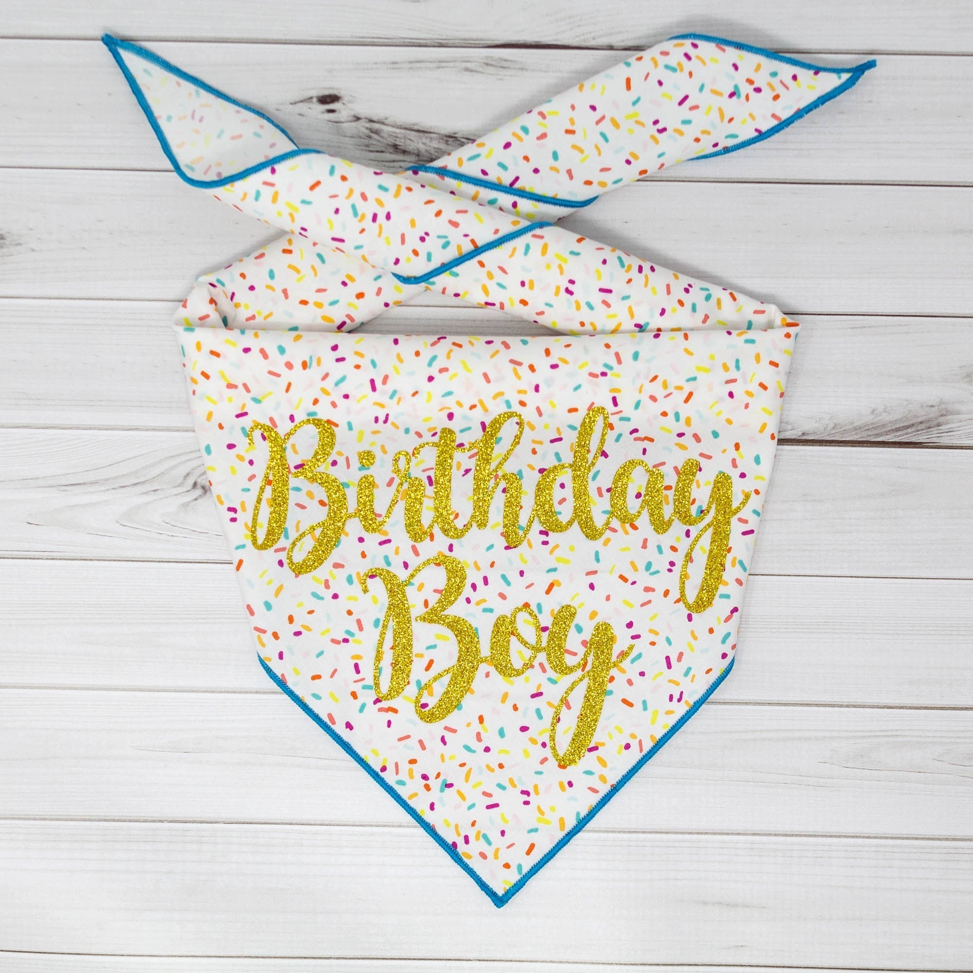 Happy Birthday Boy or Girl Tie Dog Bandana Birthday Boy