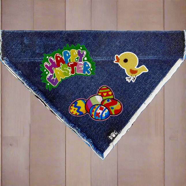 Happy Easter Denim Bandana