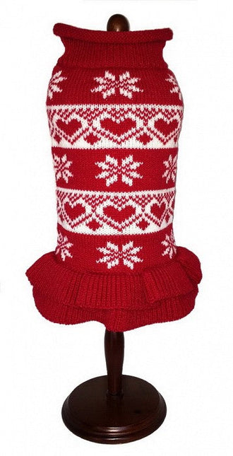 Hearts & Snowflakes Sweater Dress