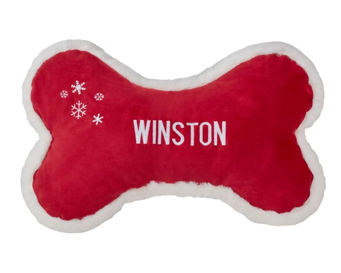 Holiday Bone Pillow Crimson Yes. BLOCK CAPS (Enter Personalization in Text Box) Max 10 Characters