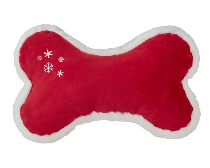 Holiday Bone Pillow Crimson No