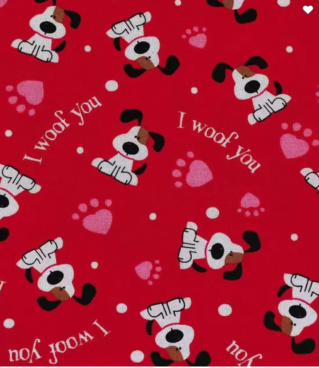 I Woof You Valentine Bandana