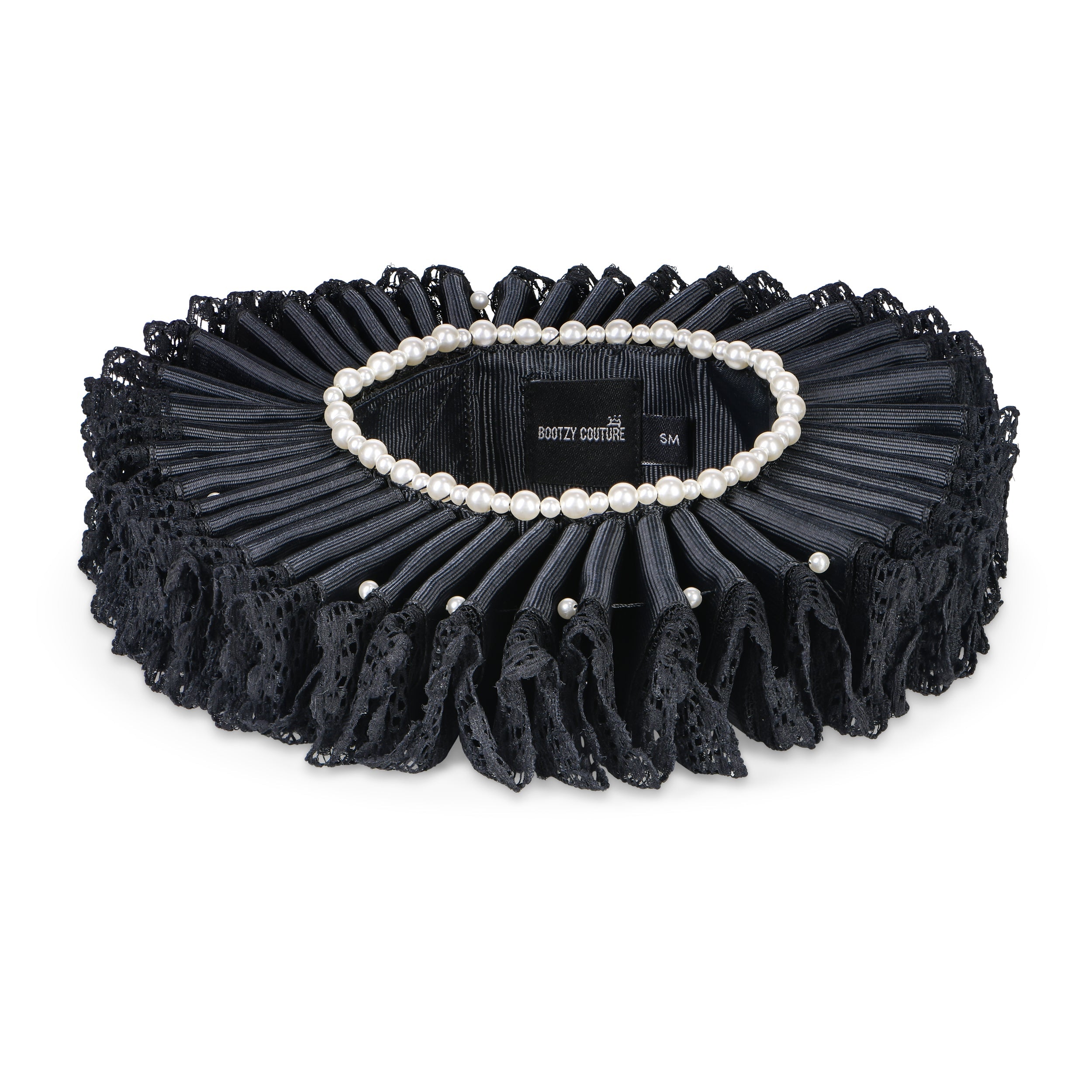 PURRL NECK COLLAR BLACK