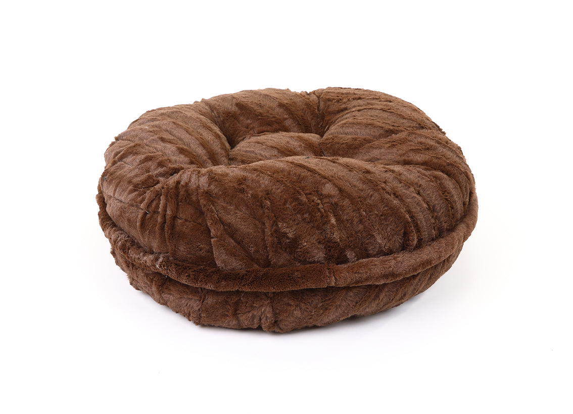 Chocolate Mink Bagel Bed