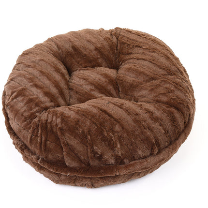 Chocolate Mink Bagel Bed