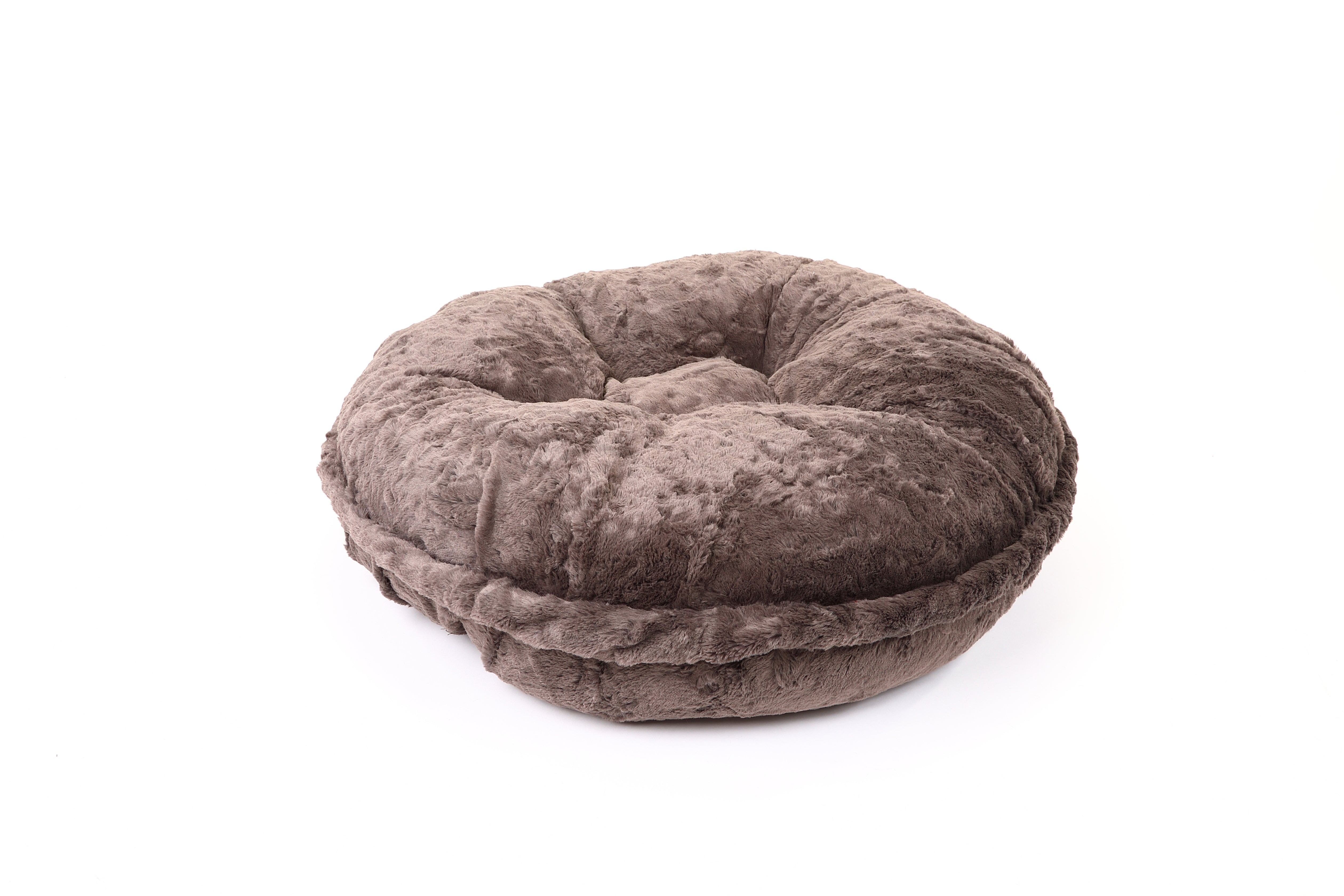 Grey Mink Bagel Bed