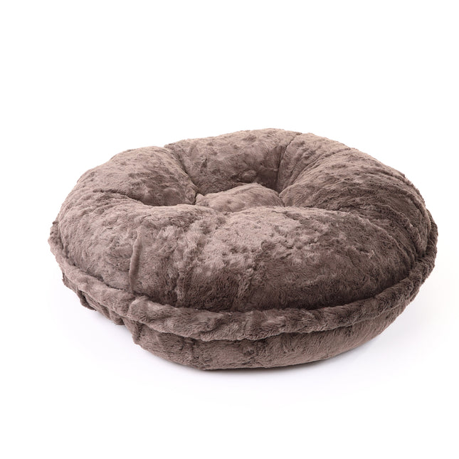 Grey Mink Bagel Bed