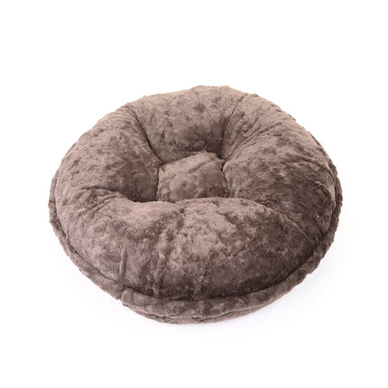 Grey Mink Bagel Bed