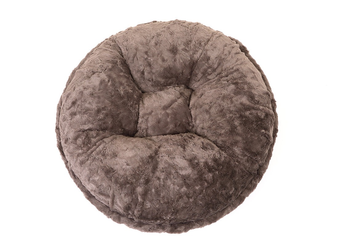 Grey Mink Bagel Bed