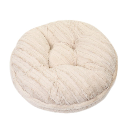 Cream Mink Bagel Bed