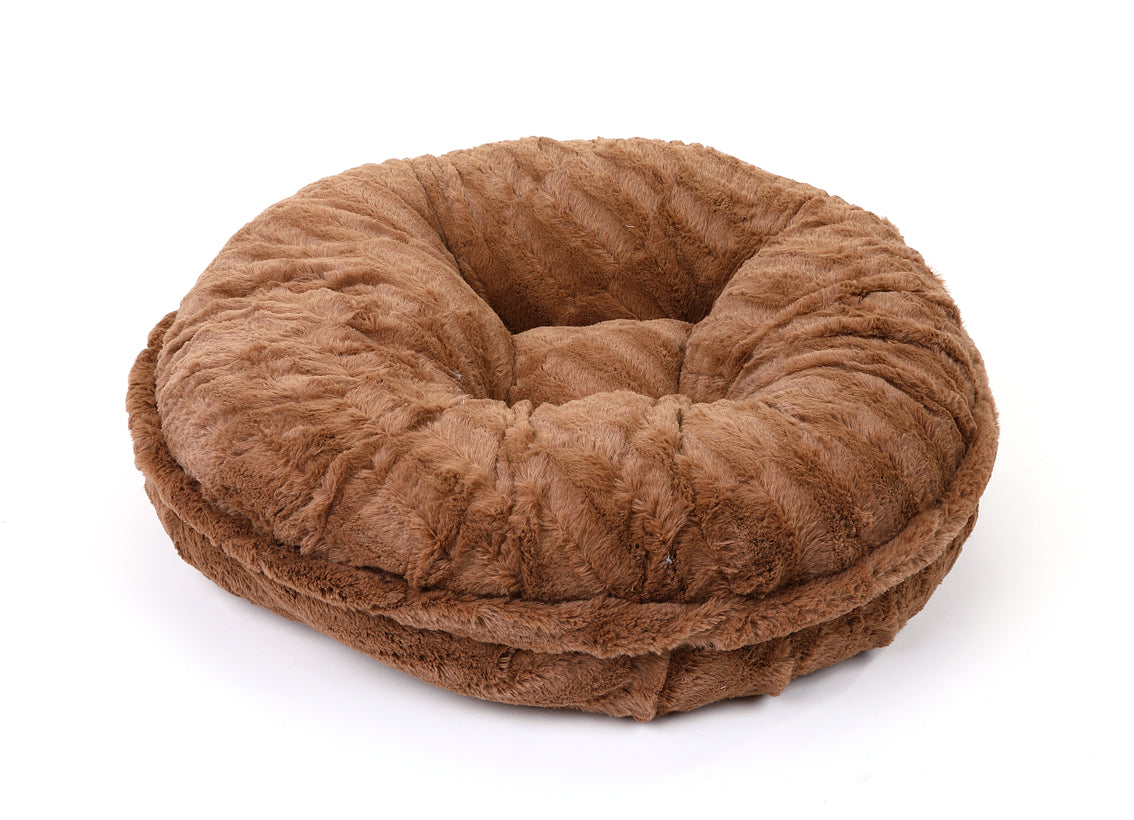 Capuccino Mink Bagel Bed