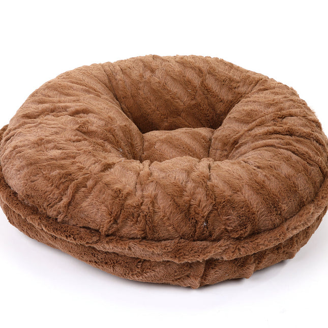 Capuccino Mink Bagel Bed