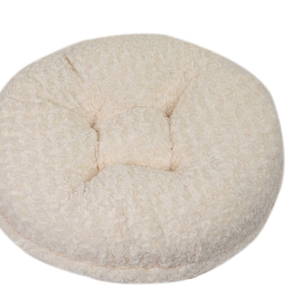 Ivory Rosebud Bagel Bed