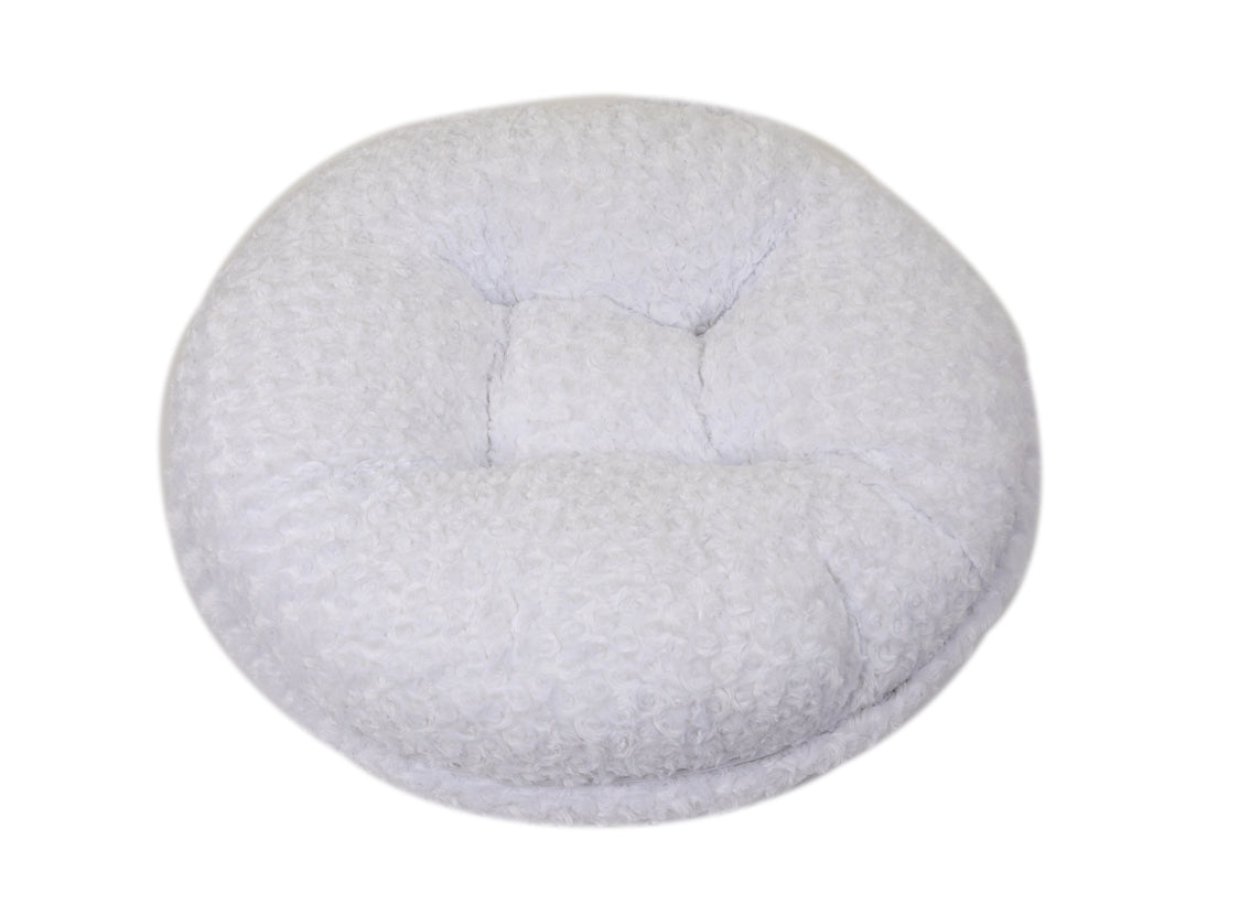 White Rosebud Bagel Bed