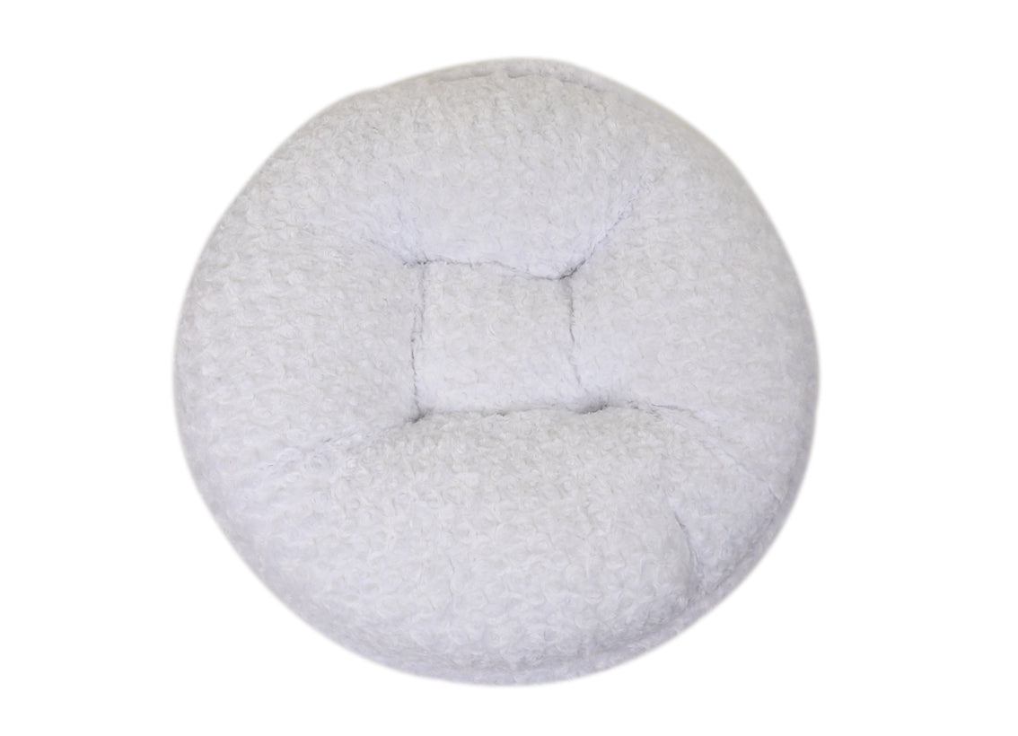 White Rosebud Bagel Bed