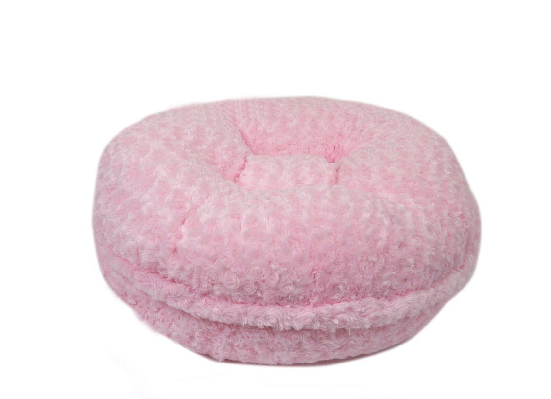 Light Pink Rosebud Bagel Bed