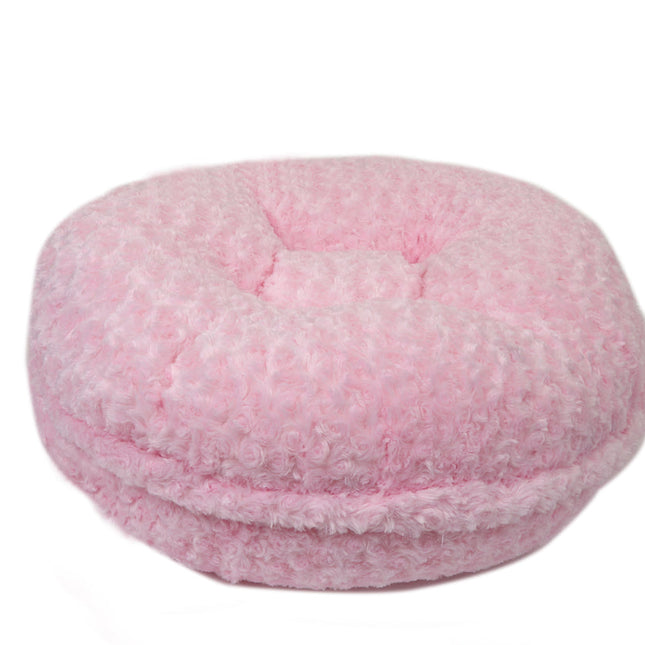 Light Pink Rosebud Bagel Bed