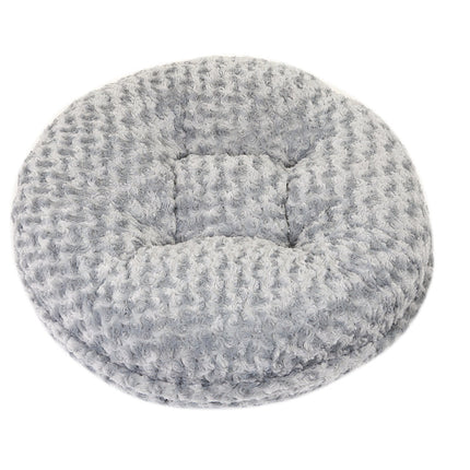 Light Grey Rosebud Bagel Bed