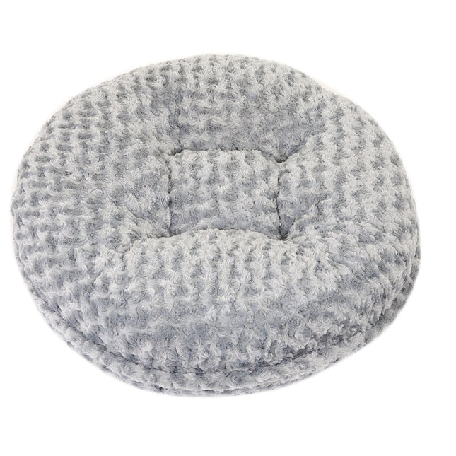 Light Grey Rosebud Bagel Bed