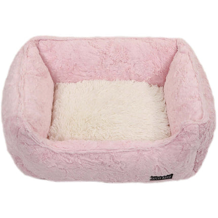 Light Pink Mink with Cream Shag Lounge Bed