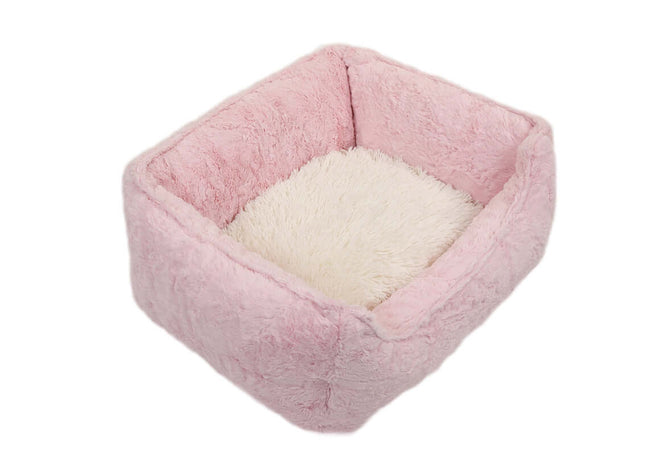 Light Pink Mink with Cream Shag Lounge Bed