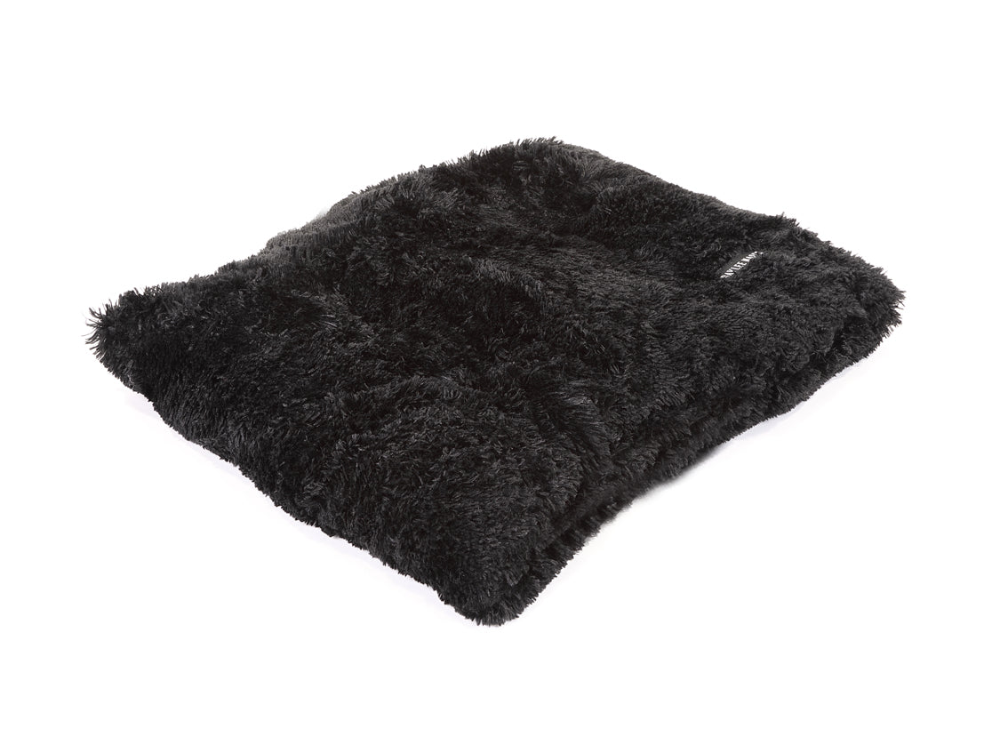 Black Shag Pillow Bed