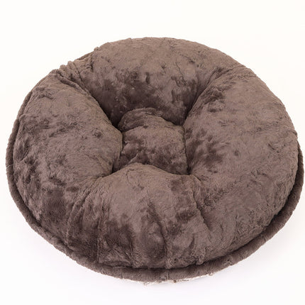 Gator with Grey Mink Bagel Bed